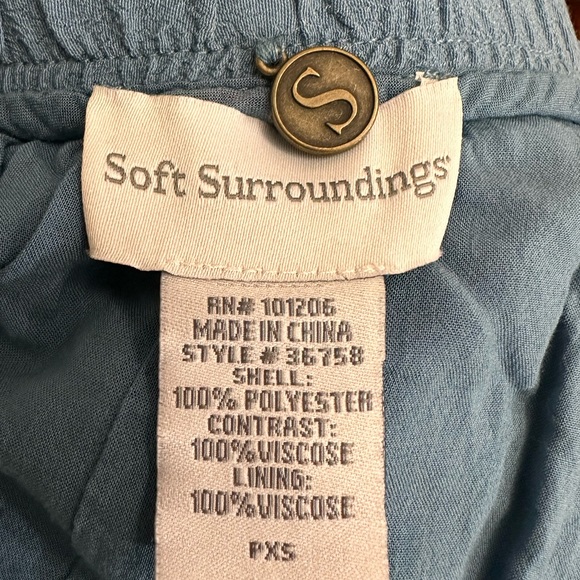 Soft Surroundings Size PXS Petite Pintuck Flowy Chiffon Blue Long Maxi Skirt - Picture 9 of 10